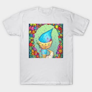 ice cream funny face art T-Shirt